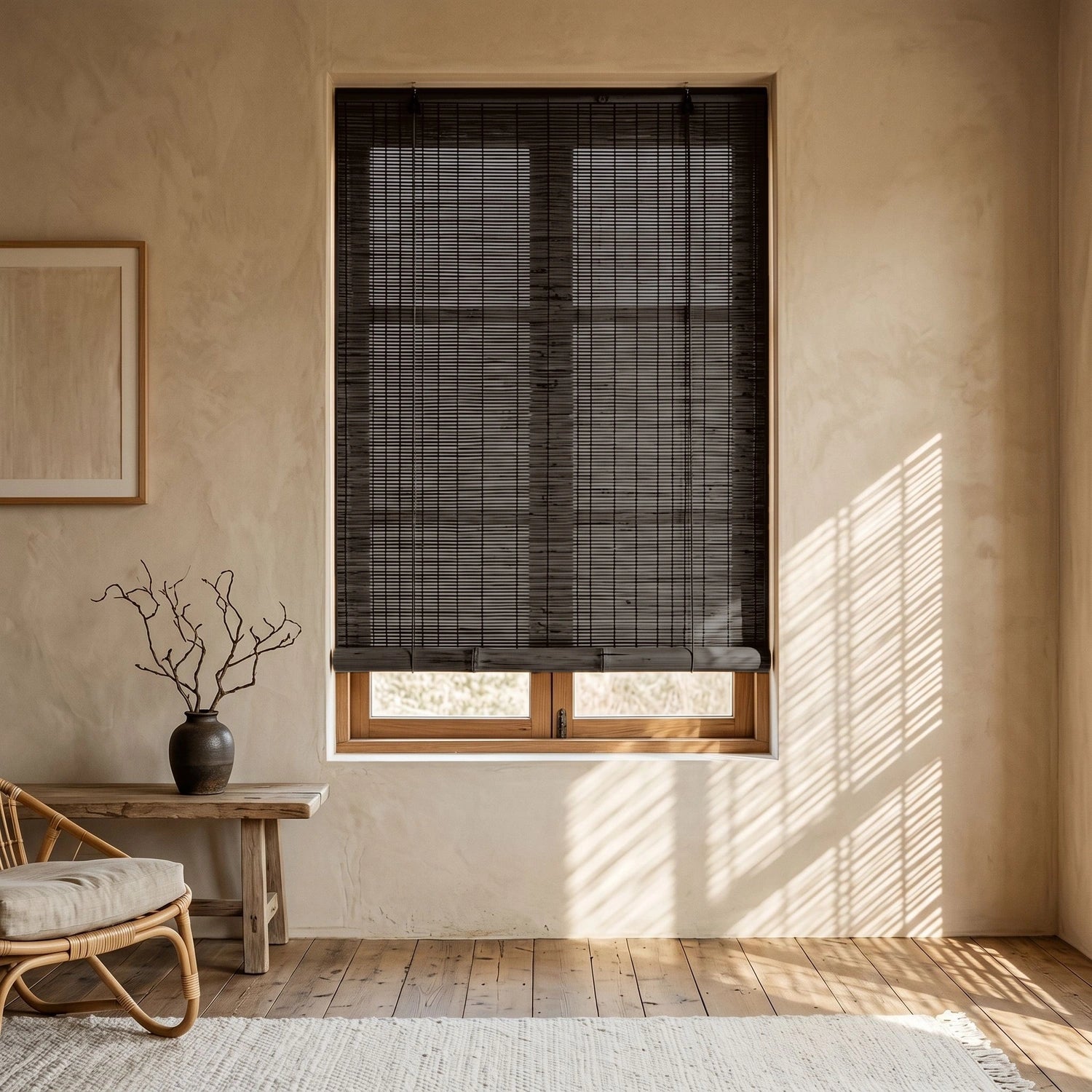 Custom Bamboo Blinds - Espresso Black in Wabi Living