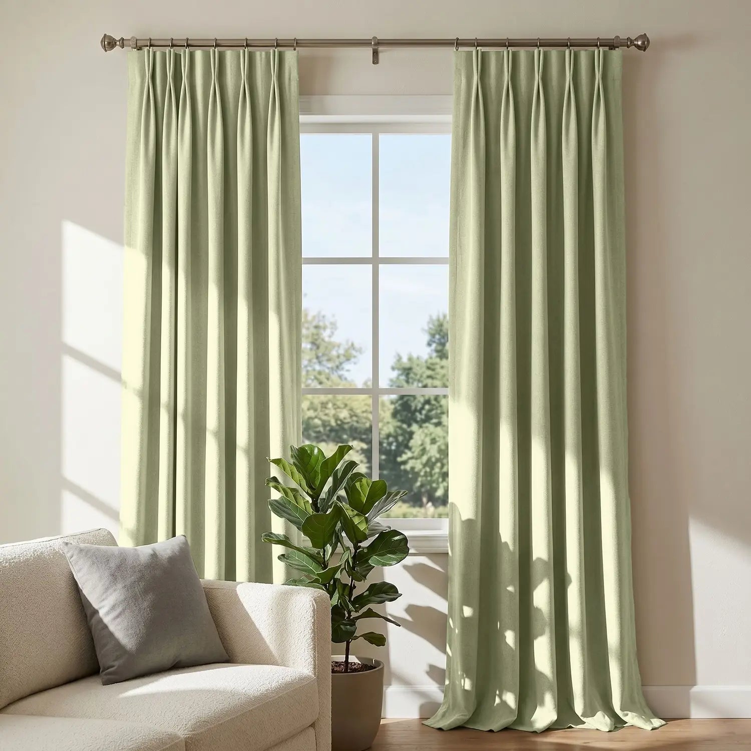 Custom Blackout Curtain - Honey Gold in room