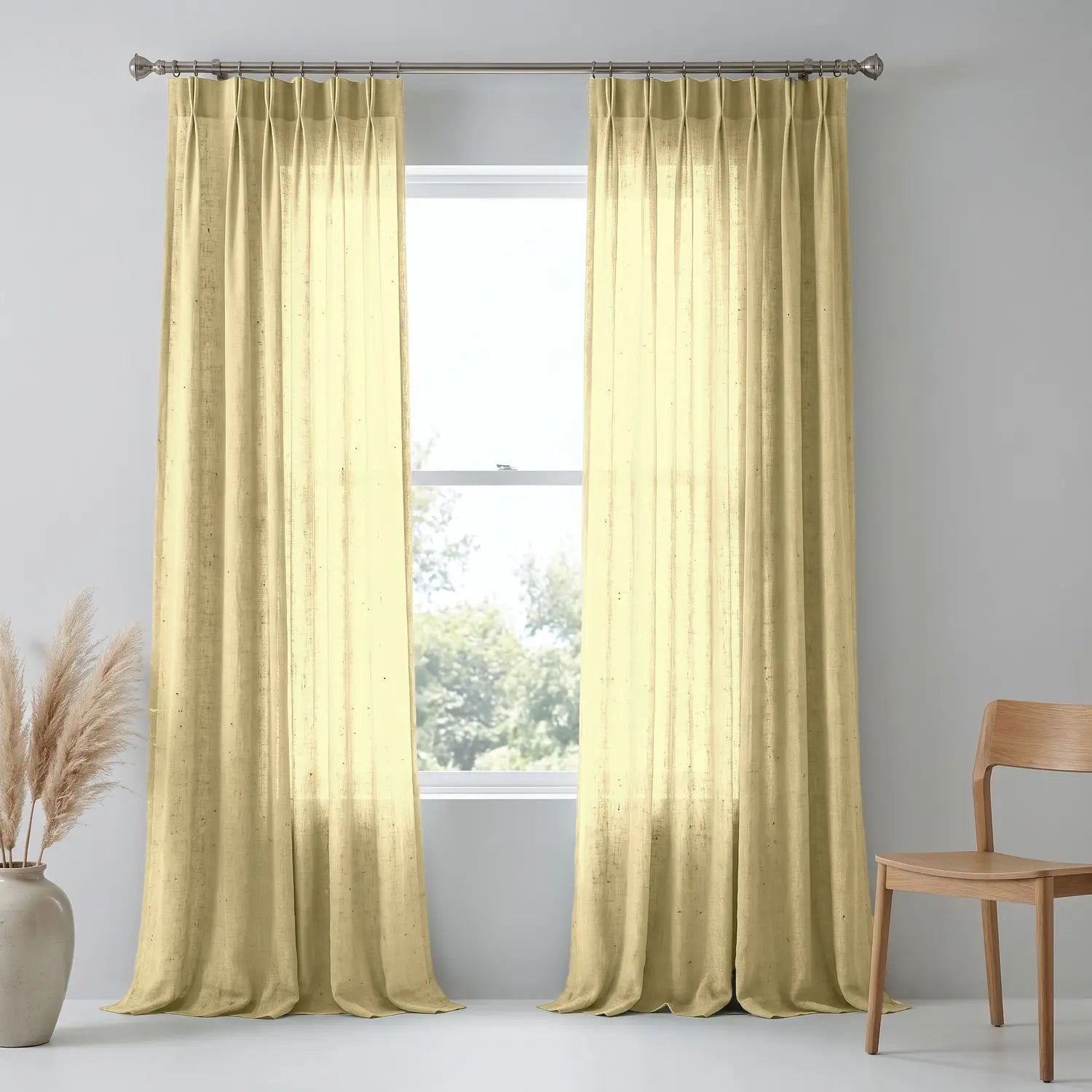 Custom Blackout Curtain - Clay Orange in room