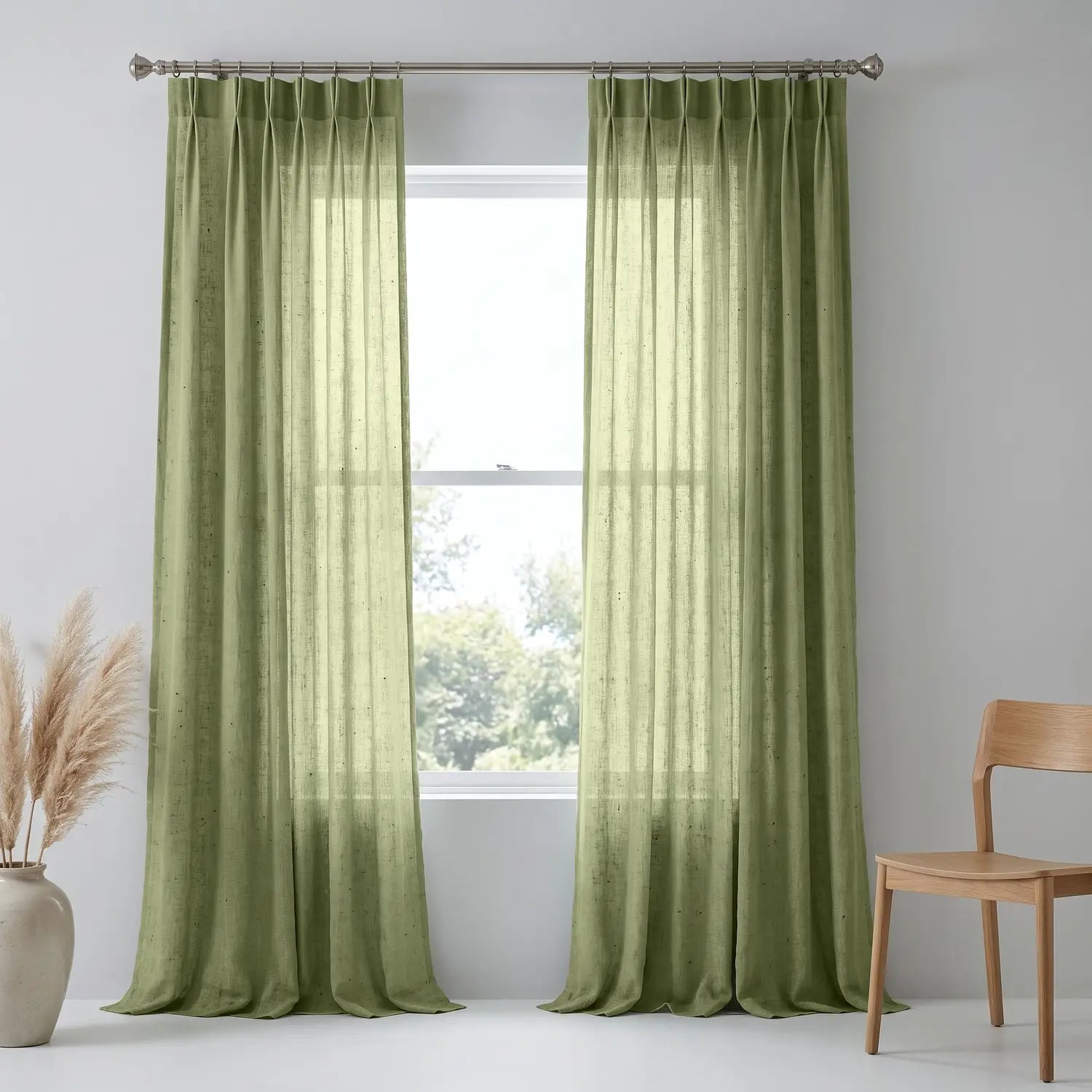 Custom Blackout Curtain - Golden Wheat in room