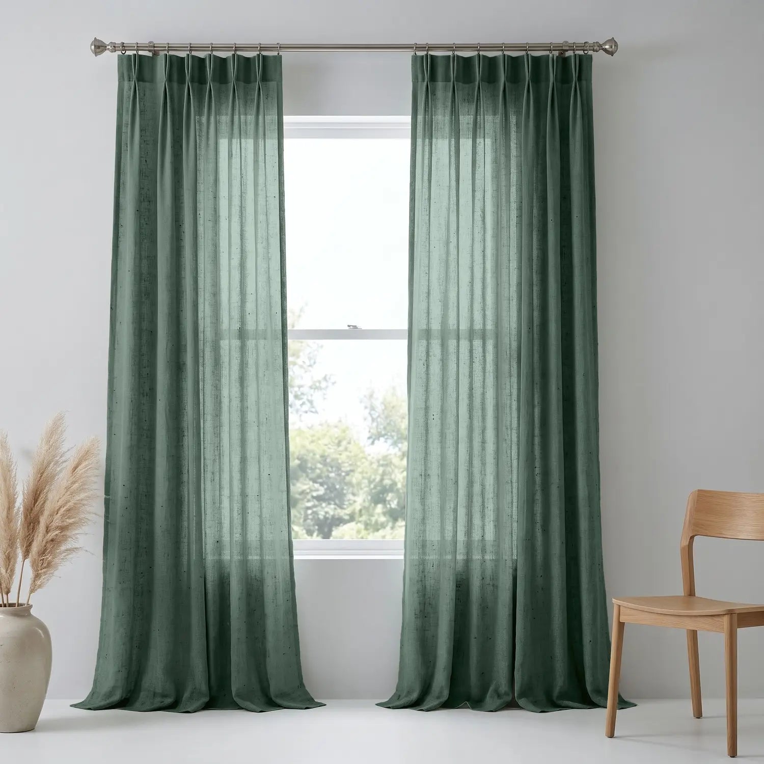 Custom Blackout Curtain - Stone Grey in room