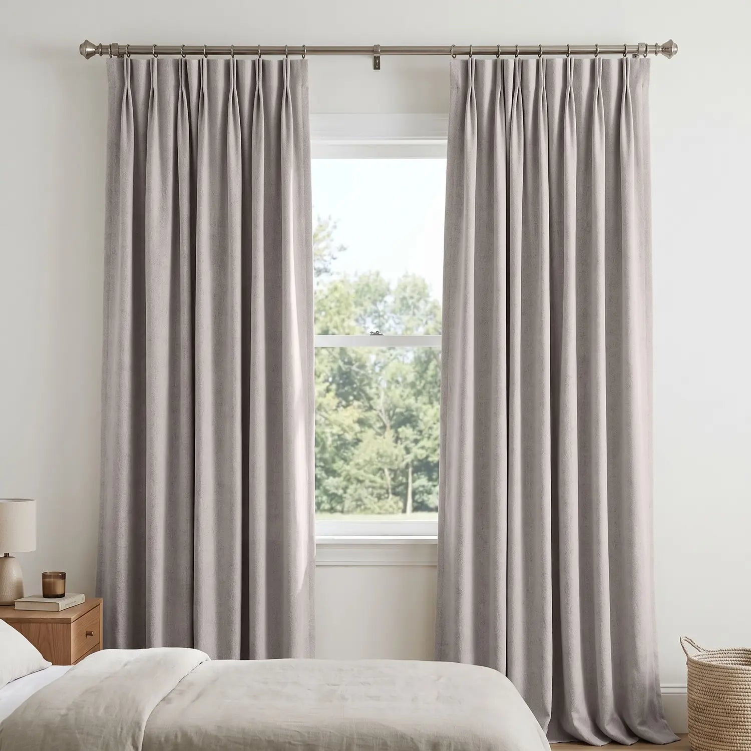 Custom Blackout Curtain - Sand Beige in room