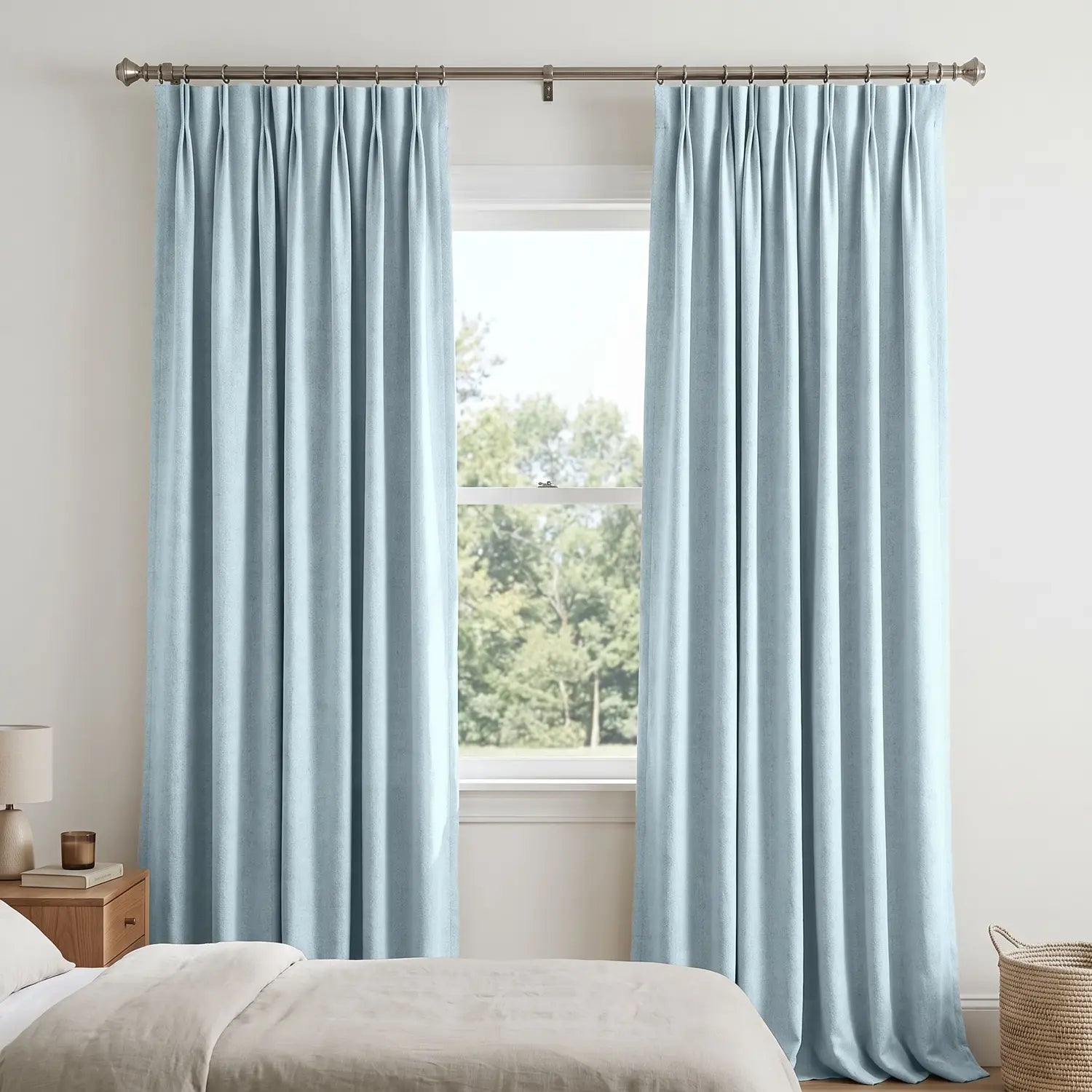 Custom Blackout Curtain - Aqua Mist in room