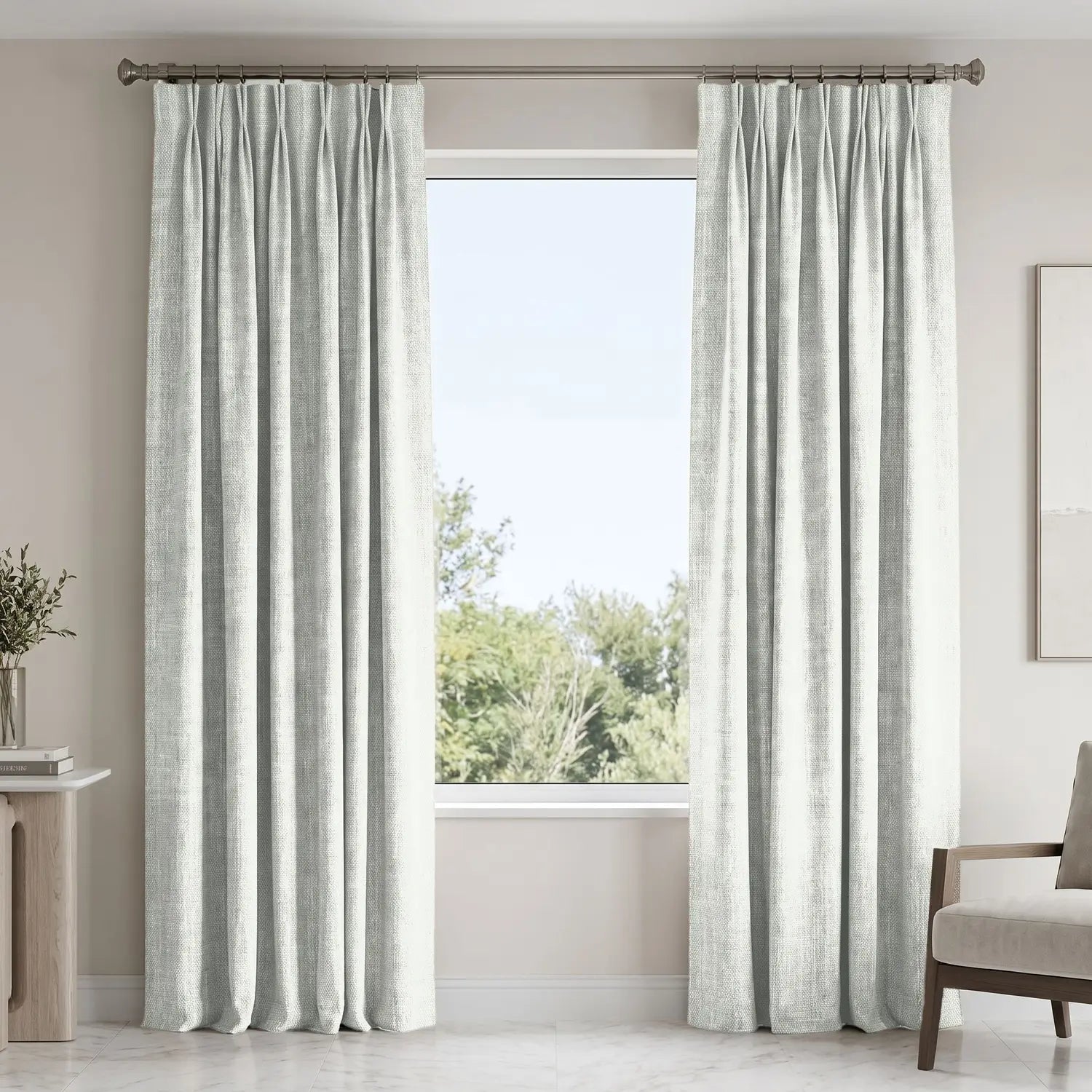 Custom Blackout Curtain - Ivory in room