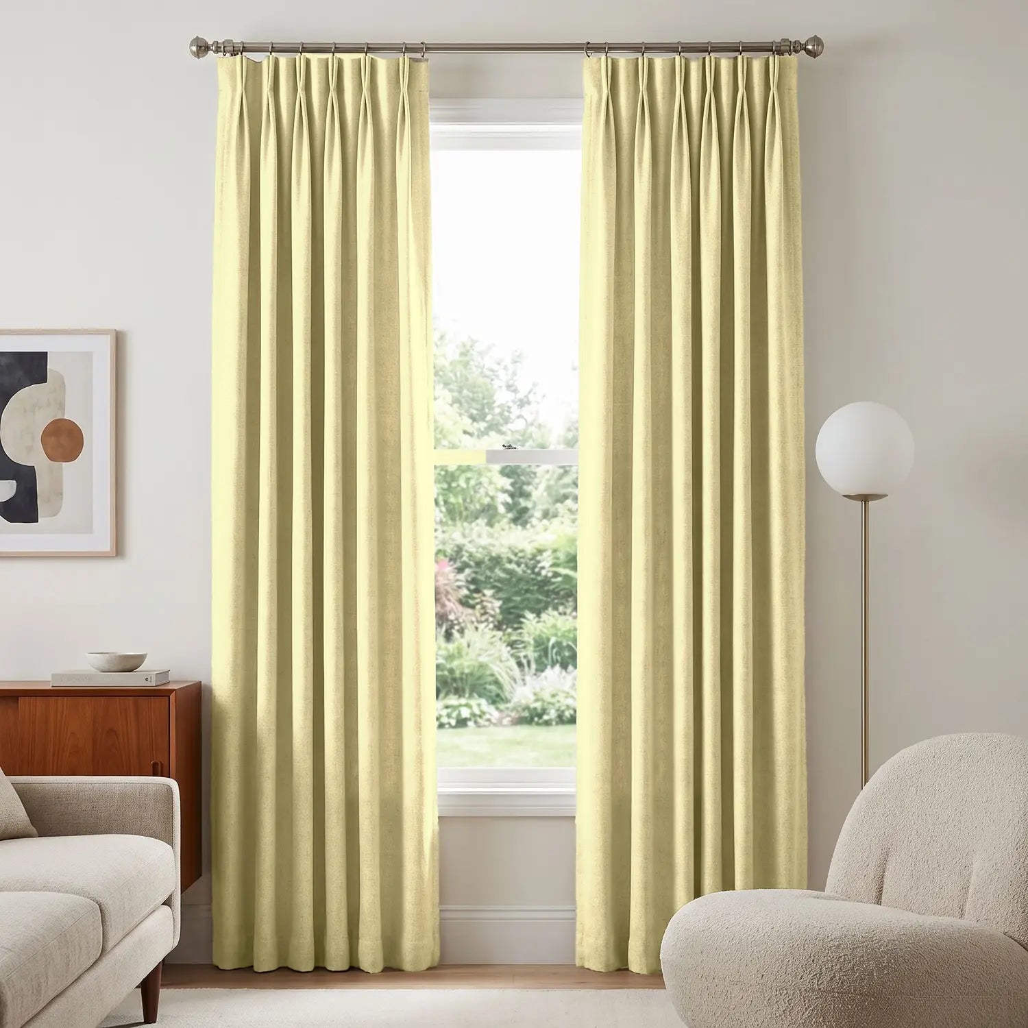 Custom Blackout Curtain - Golden Wheat in room