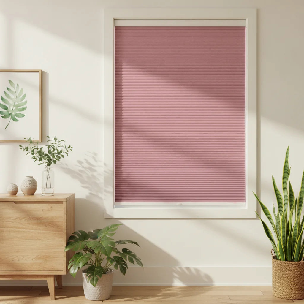 Custom Blackout Cellular Shades - OM3-9 in Dining Corner