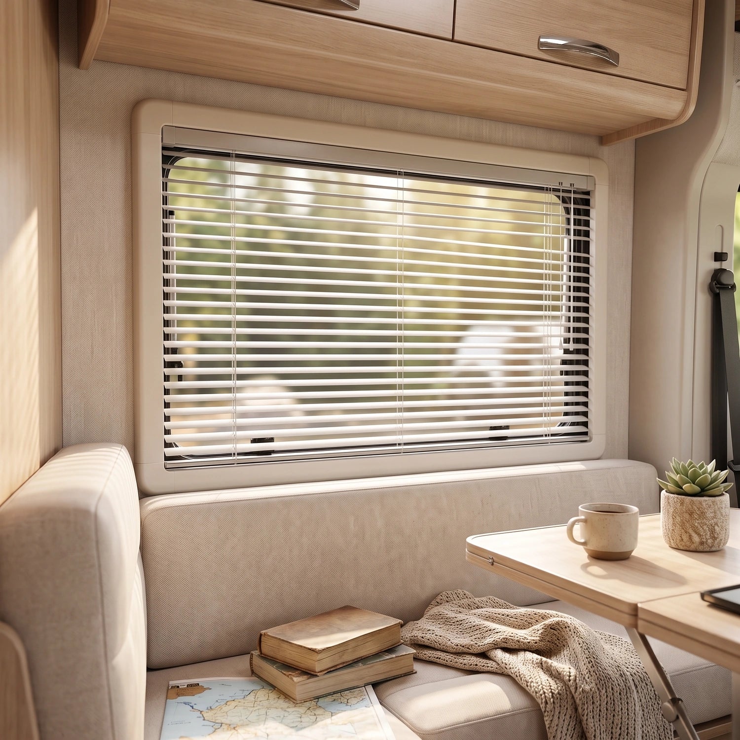 Vehicle Aluminum Venetian Blinds | Compact Light Control | Custom Made lifestyle 04