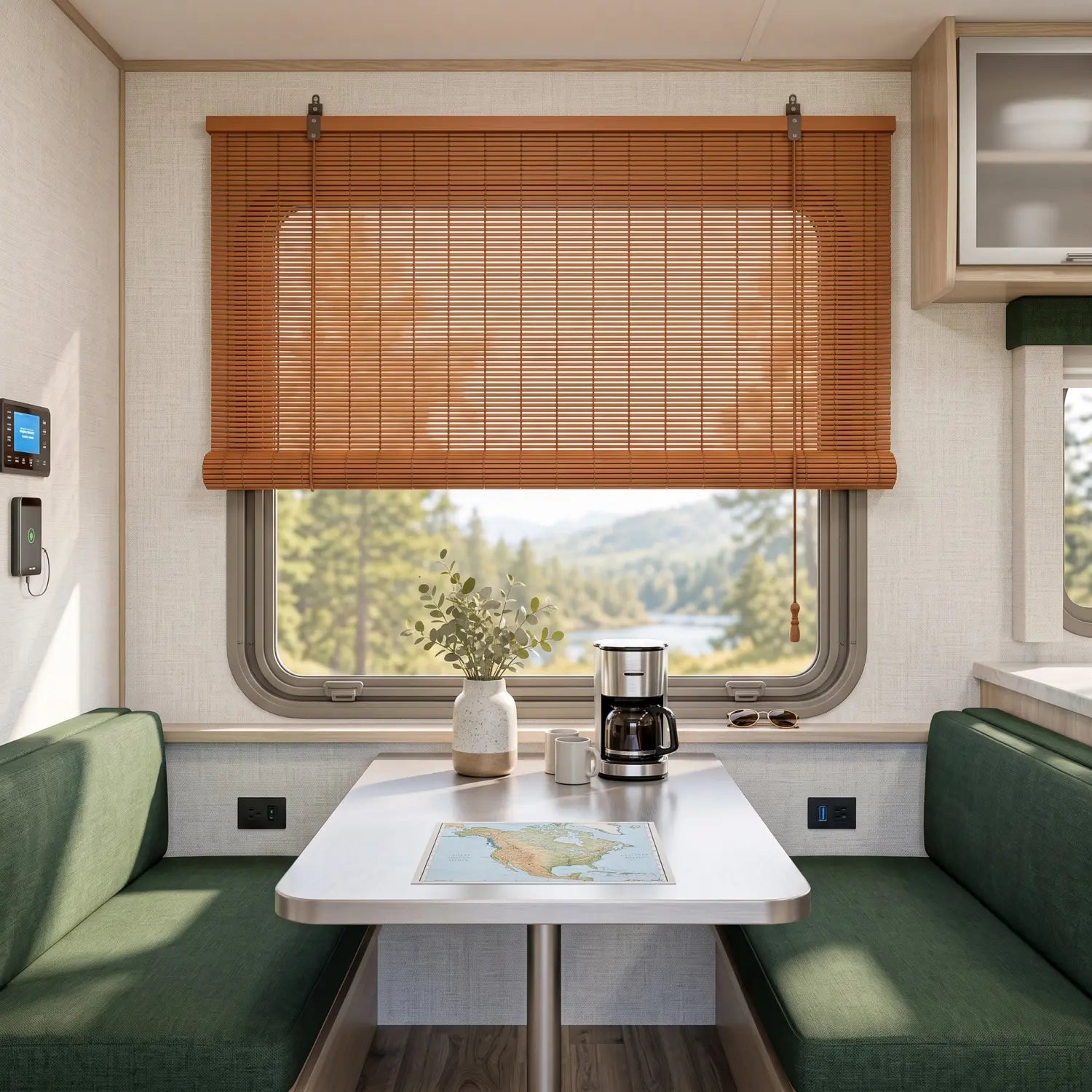RV Bamboo Blinds for Camper Van & Motorhome Windows | Natural Bamboo Privacy | Custom Made