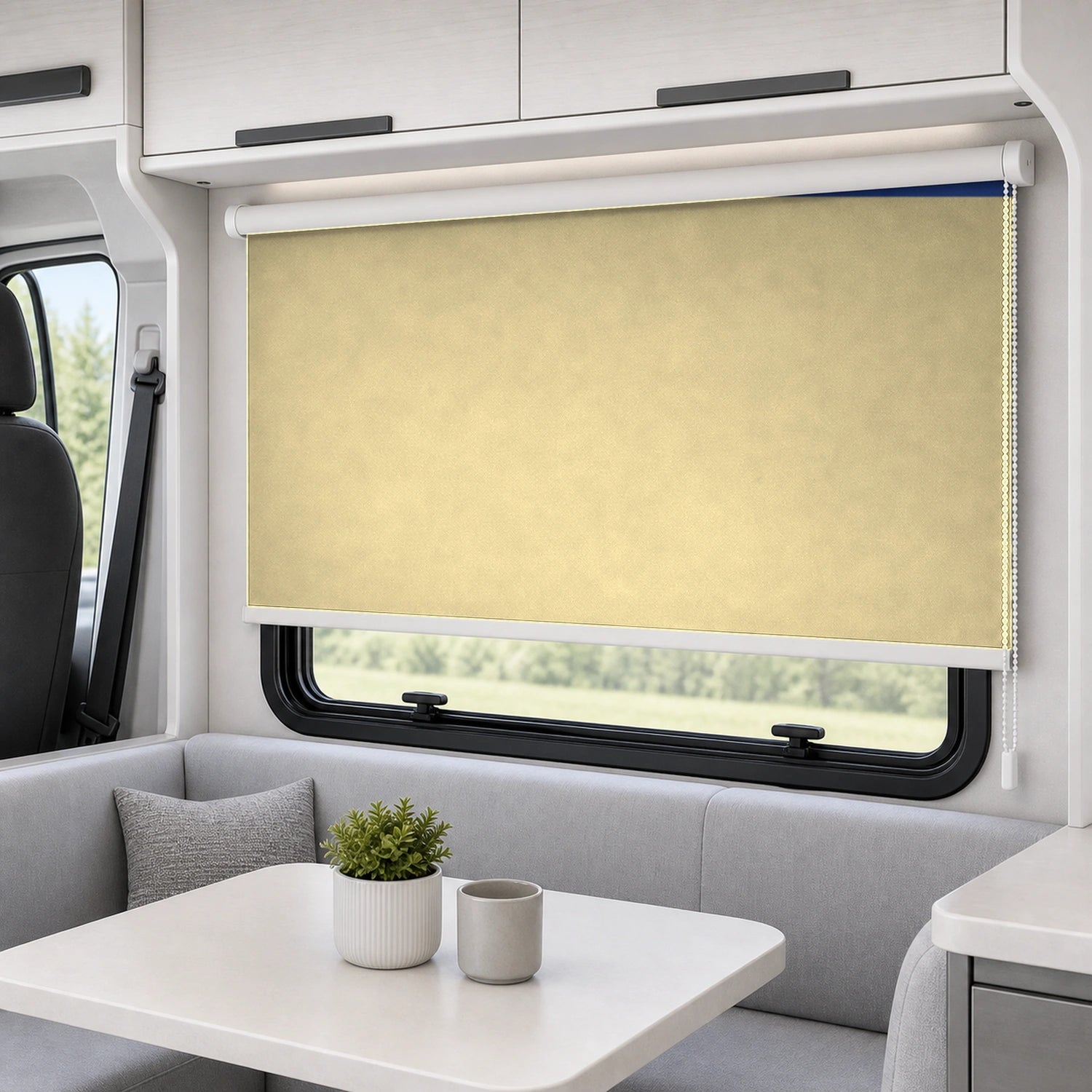 Roller Shades - Pale Yellow - Light Filtering
