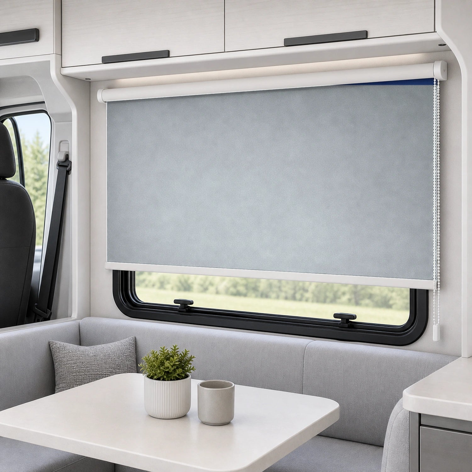 Roller Shades - Sheer Grey - Light Filtering