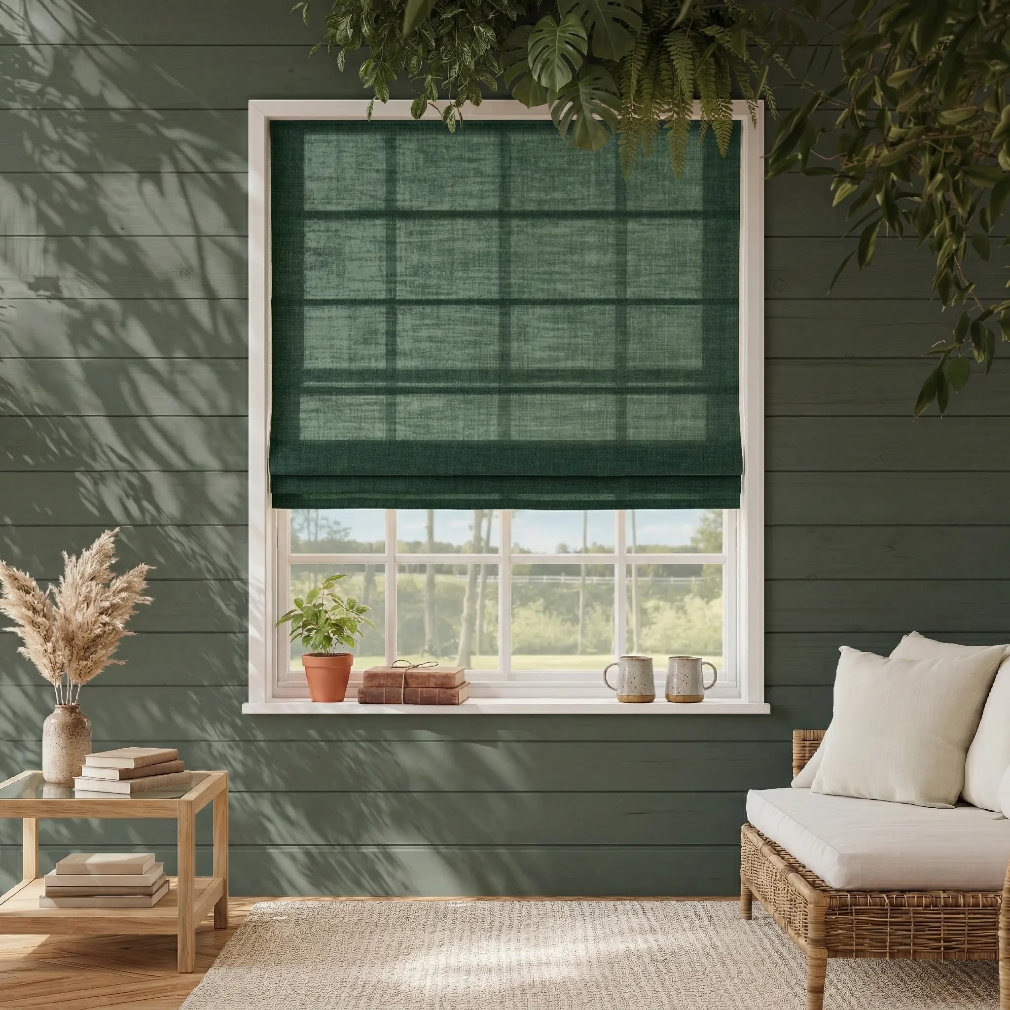 Costom Roman Shades Pomegranate Red
