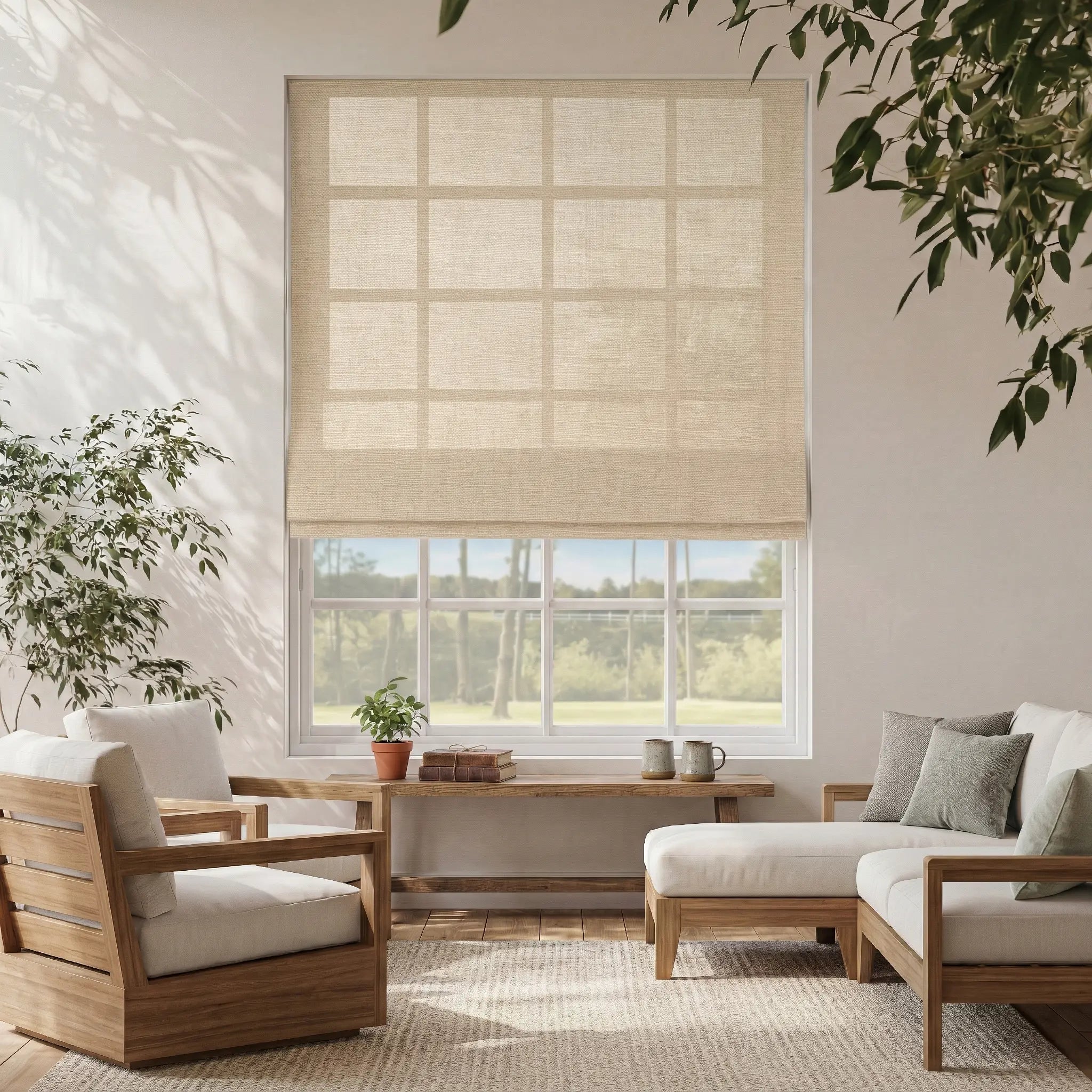 Fernloom Linen Roman Shades | Soft Light Filtering | Custom Made