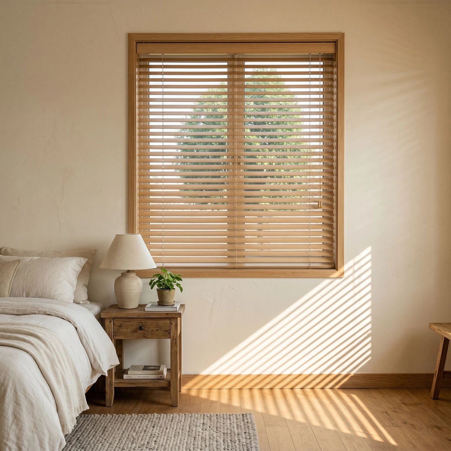 Faux Wood Blinds - Soft Bedroom original