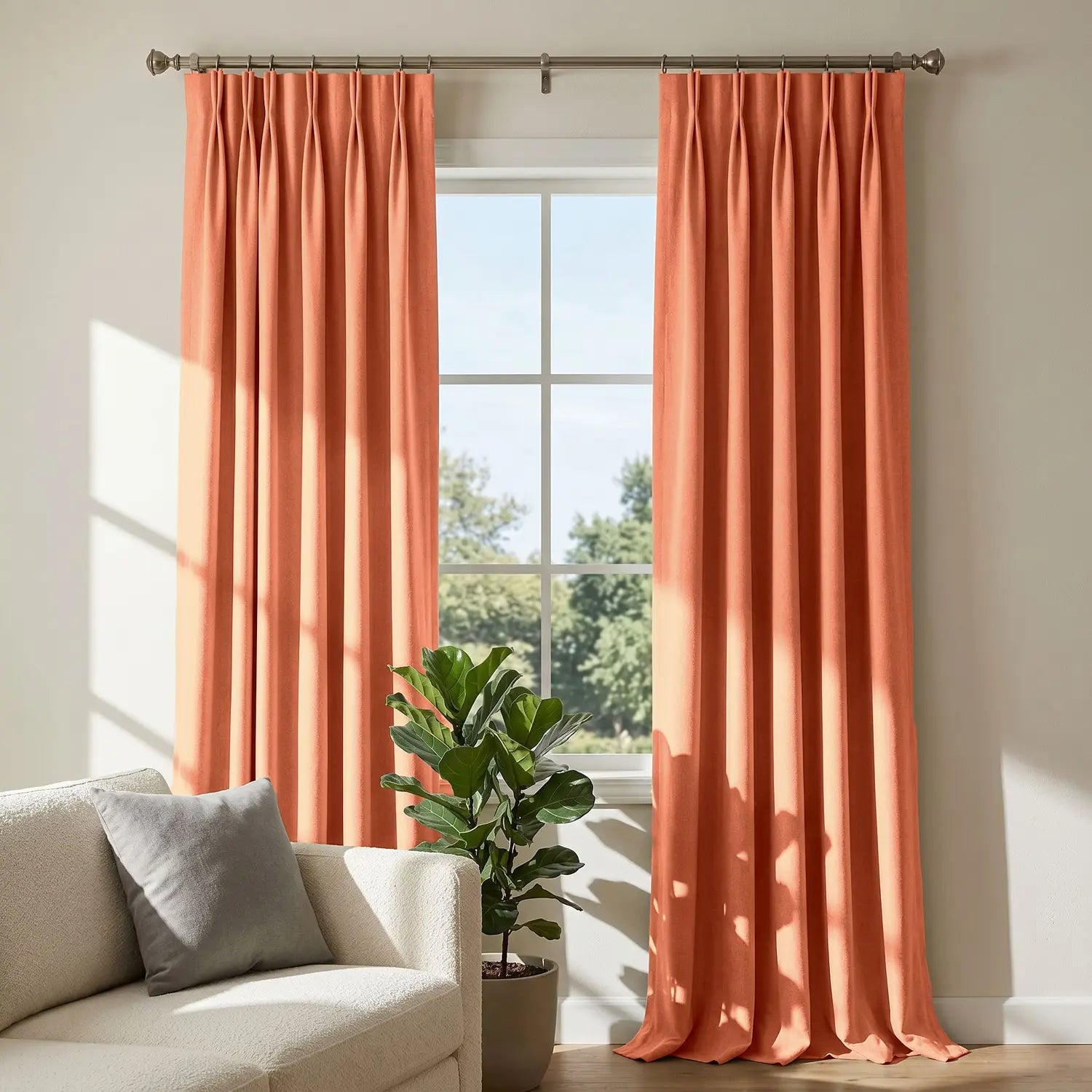 Custom Blackout Curtain - Rosewood in room
