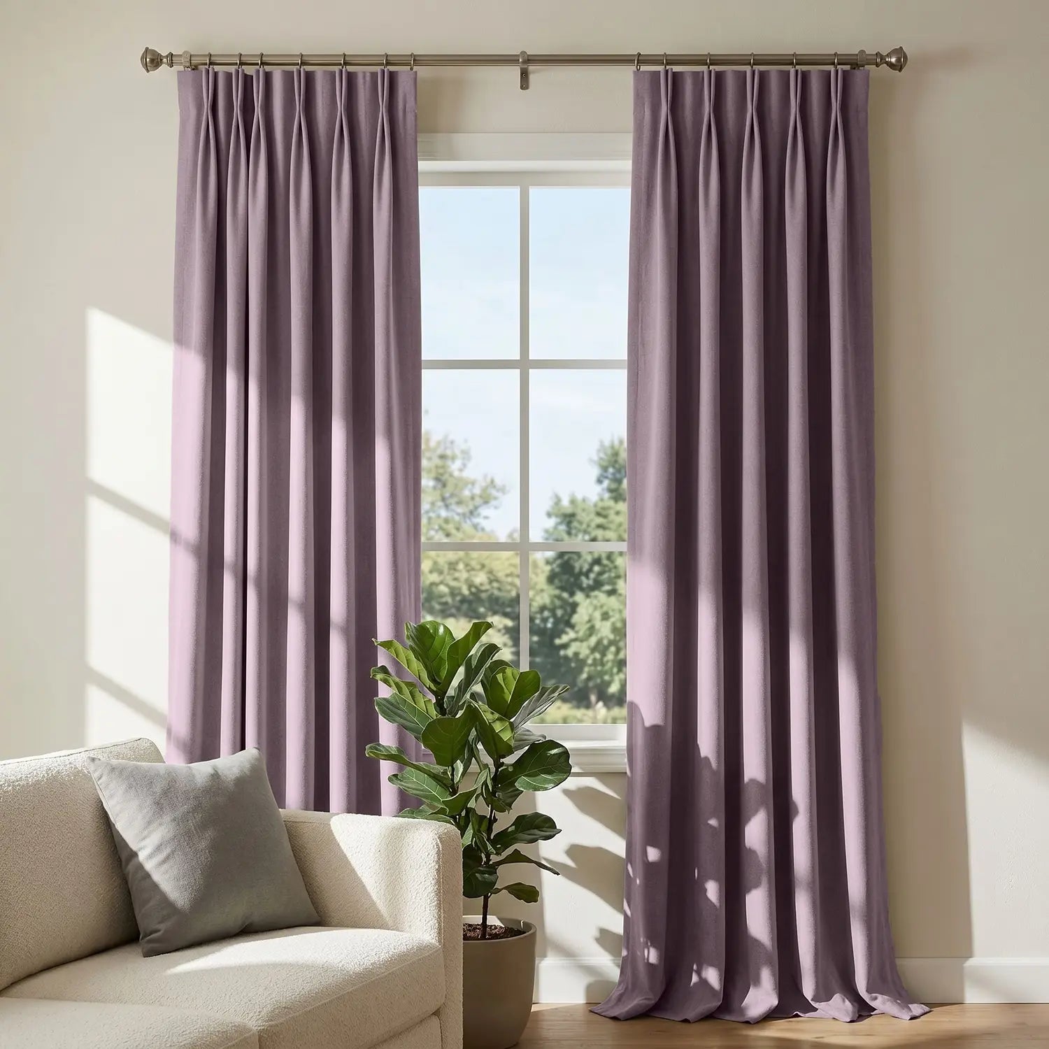 Custom Blackout Curtain - Mushroom in room
