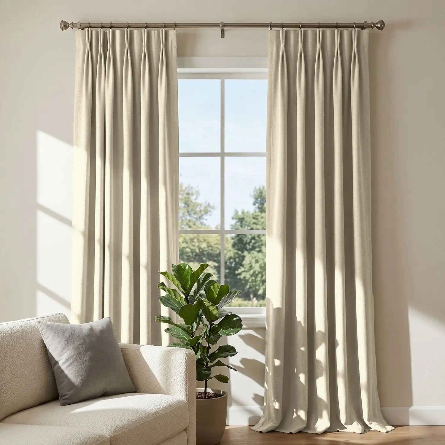 Custom Blackout Curtain - Apricot in room