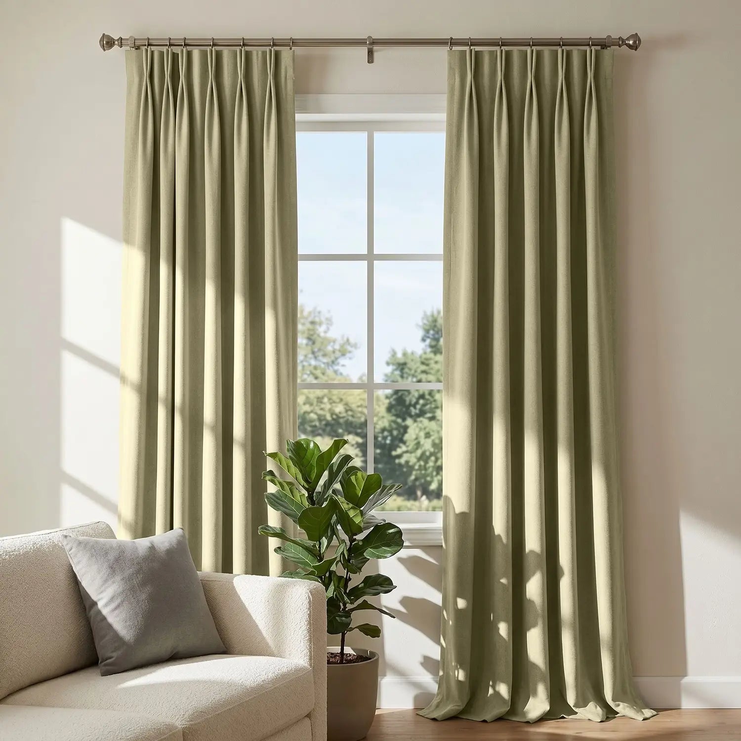 Custom Blackout Curtain - Mustard Gold in room
