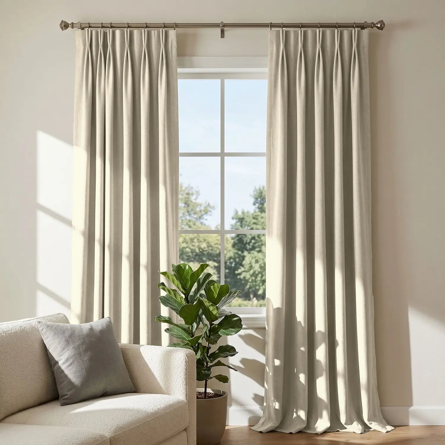 Custom Blackout Curtain - Peach Clay in room