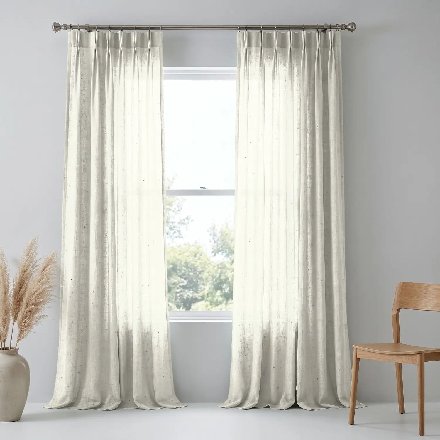 Custom Blackout Curtain - Ivory in room