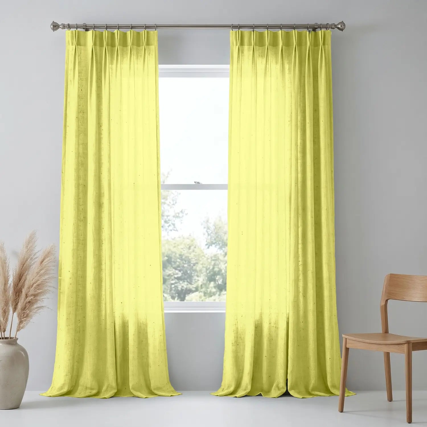 Custom Blackout Curtain - Pale Wheat in room