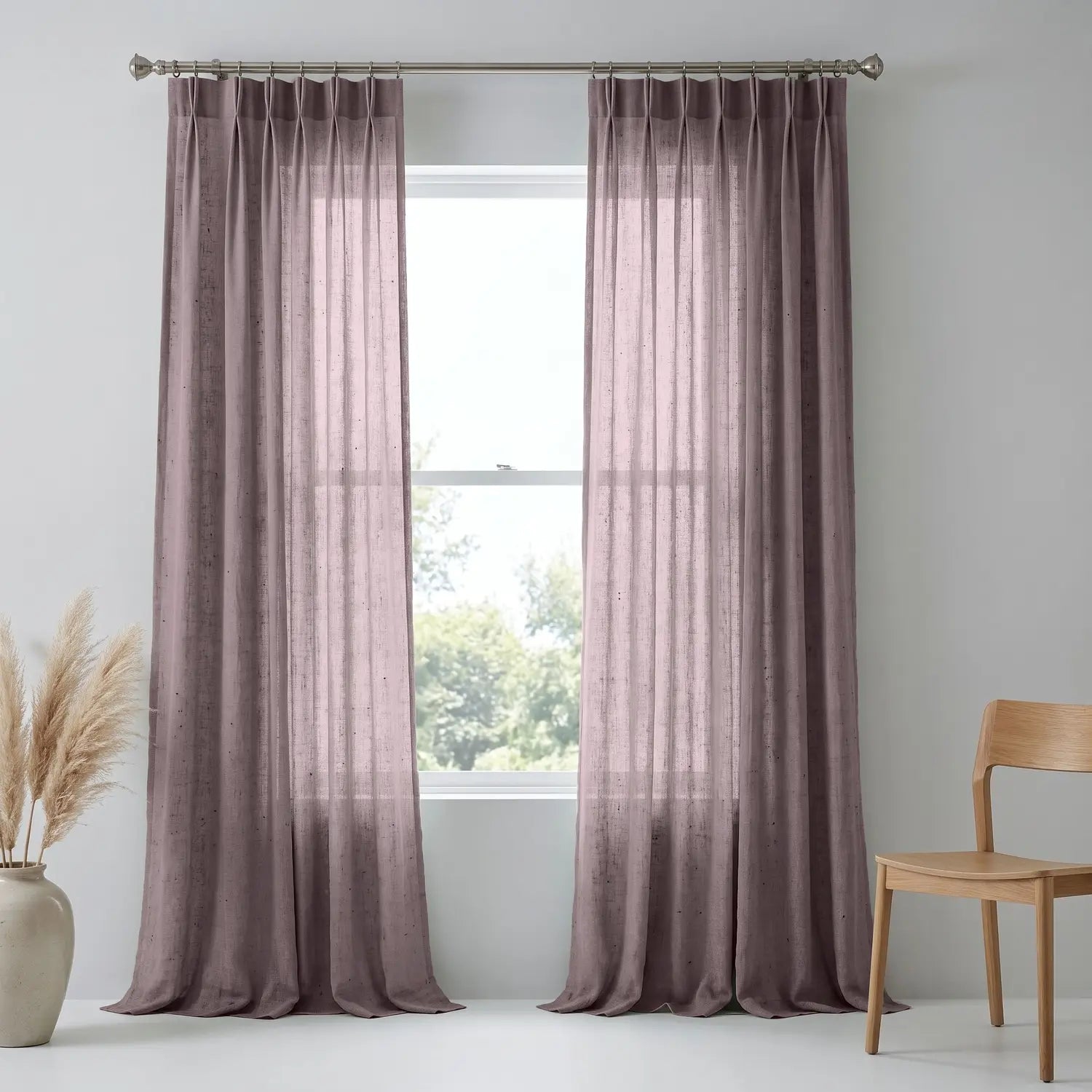Custom Blackout Curtain - Oat Beige in room