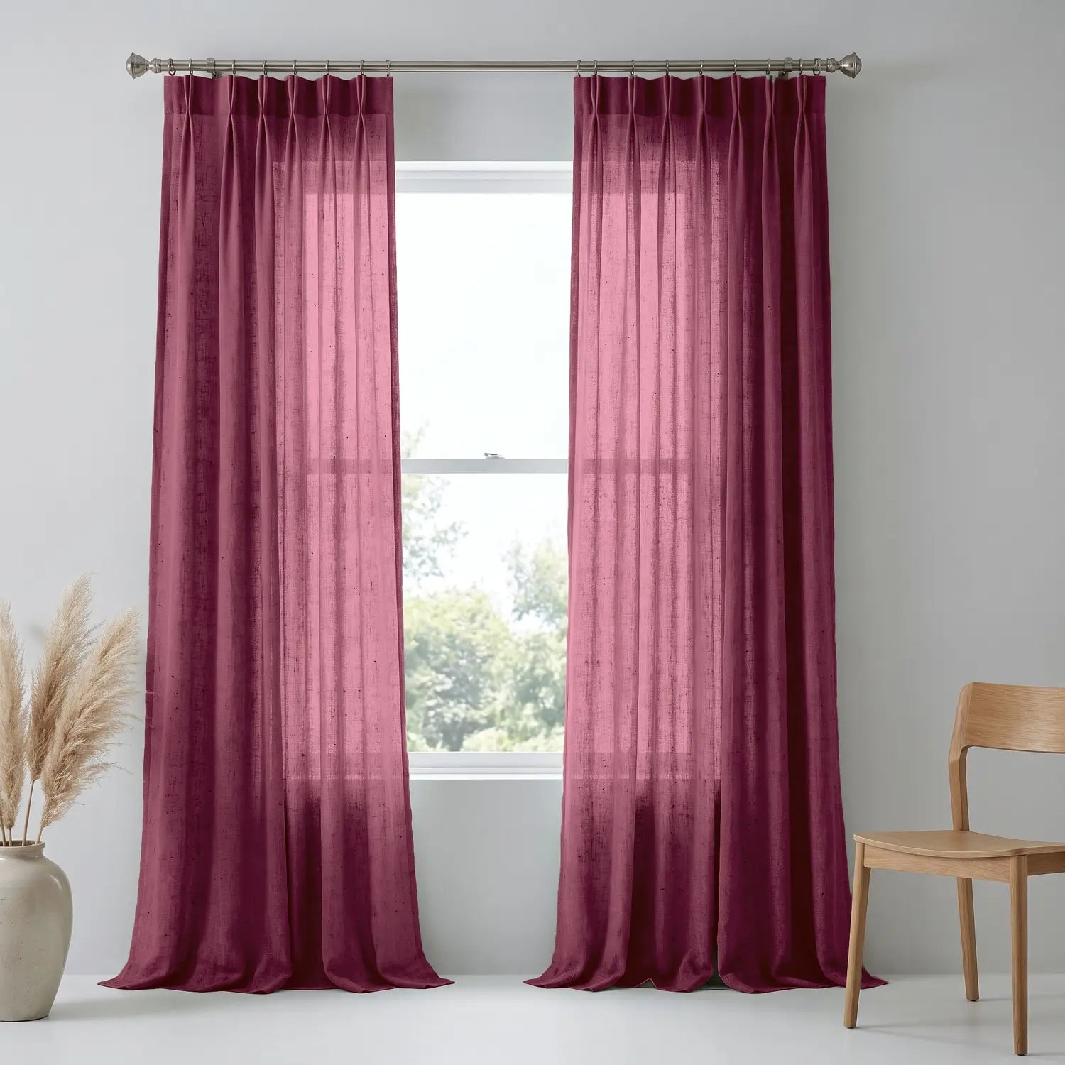 Custom Blackout Curtain - Lilac Grey in room