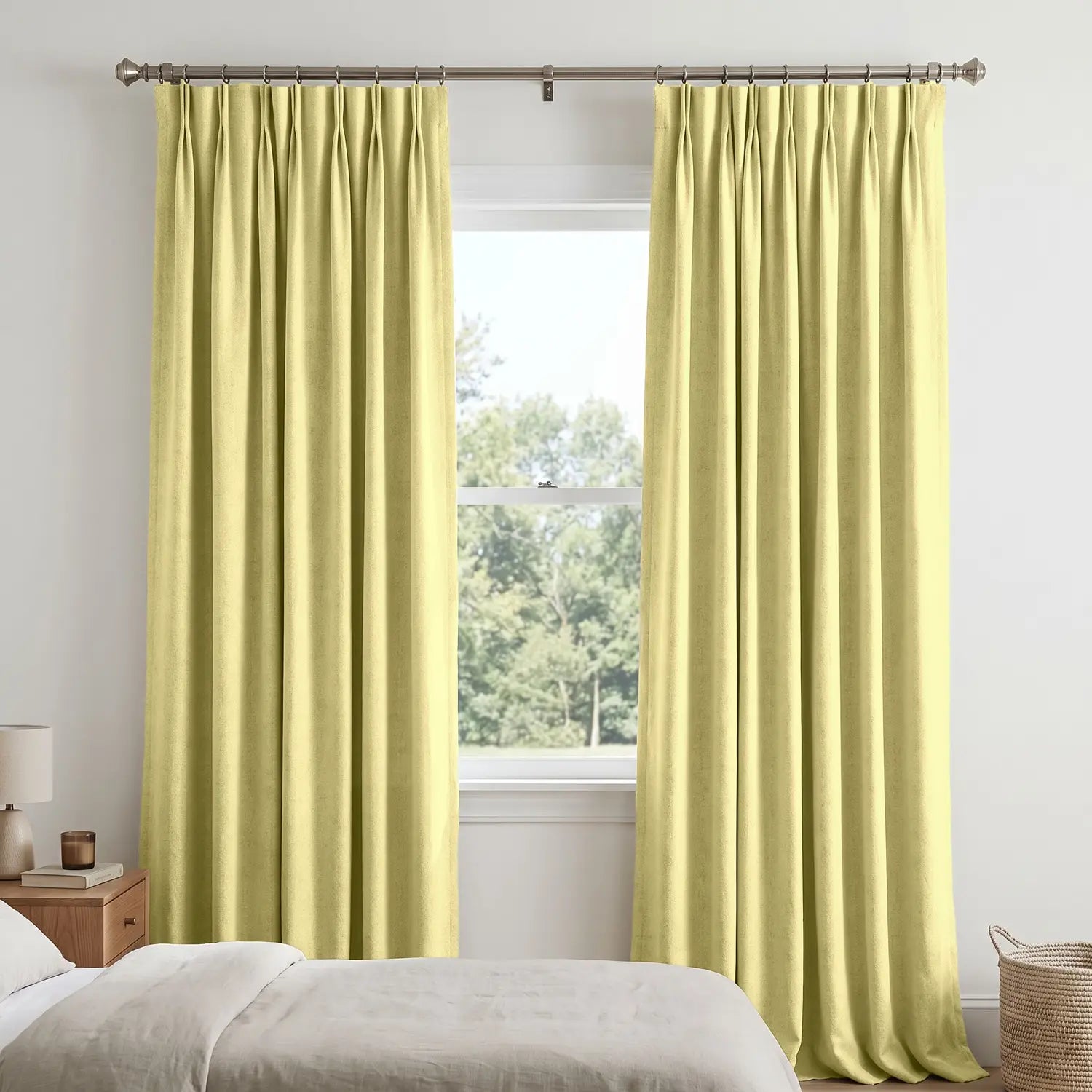 Custom Blackout Curtain - Pale Wheat in room