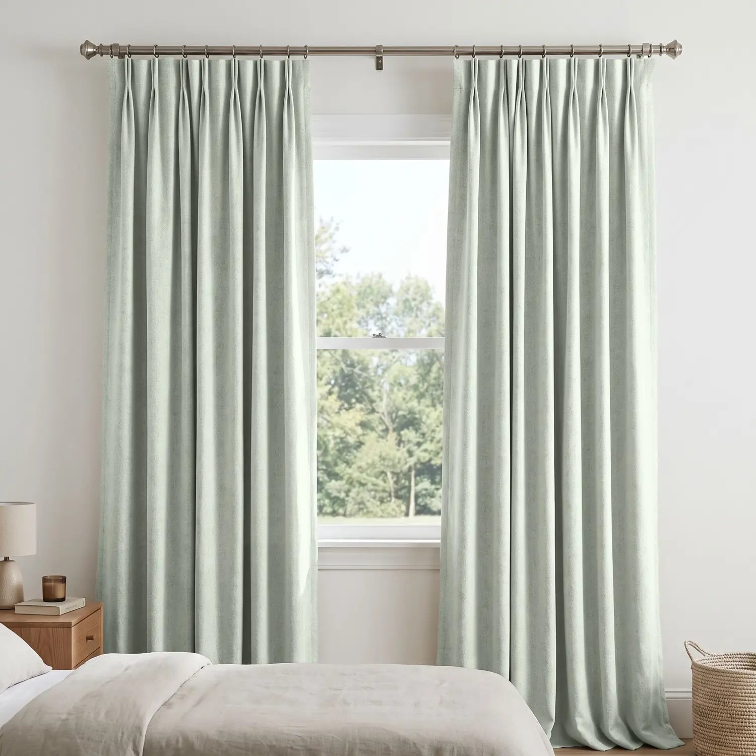 Custom Blackout Curtain - Almond Cream in room