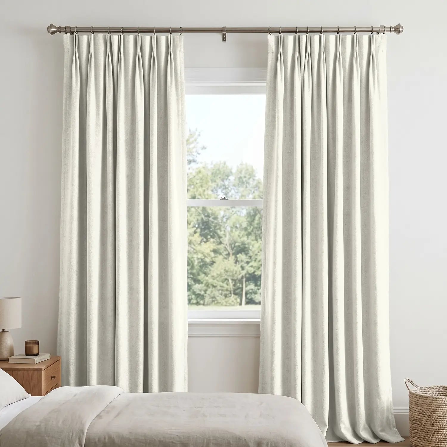 Custom Blackout Curtain - Ivory in room