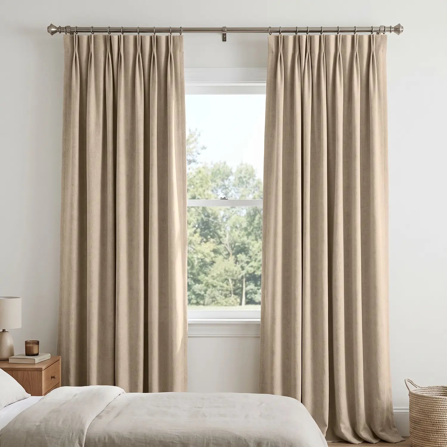 Custom Blackout Curtain - Apricot in room