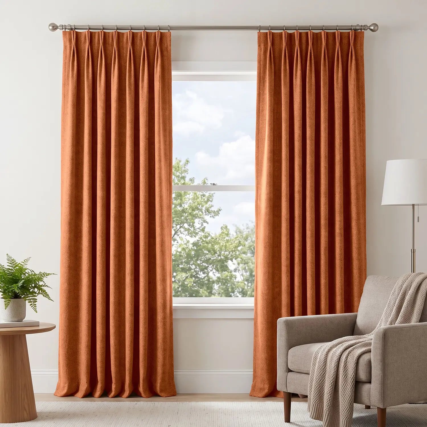 Custom Blackout Curtain - Mocha Brown in room
