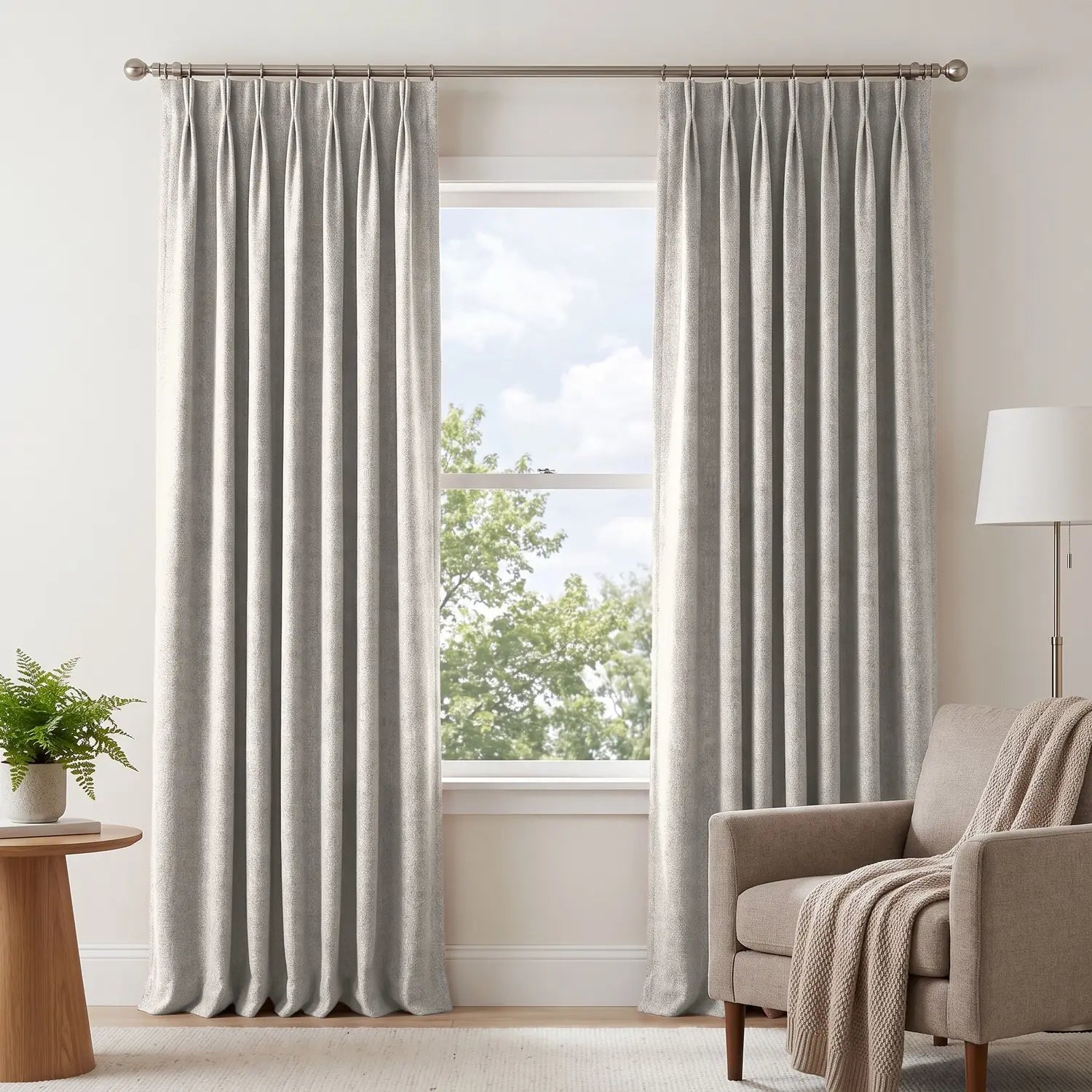 Custom Blackout Curtain - Mushroom in room