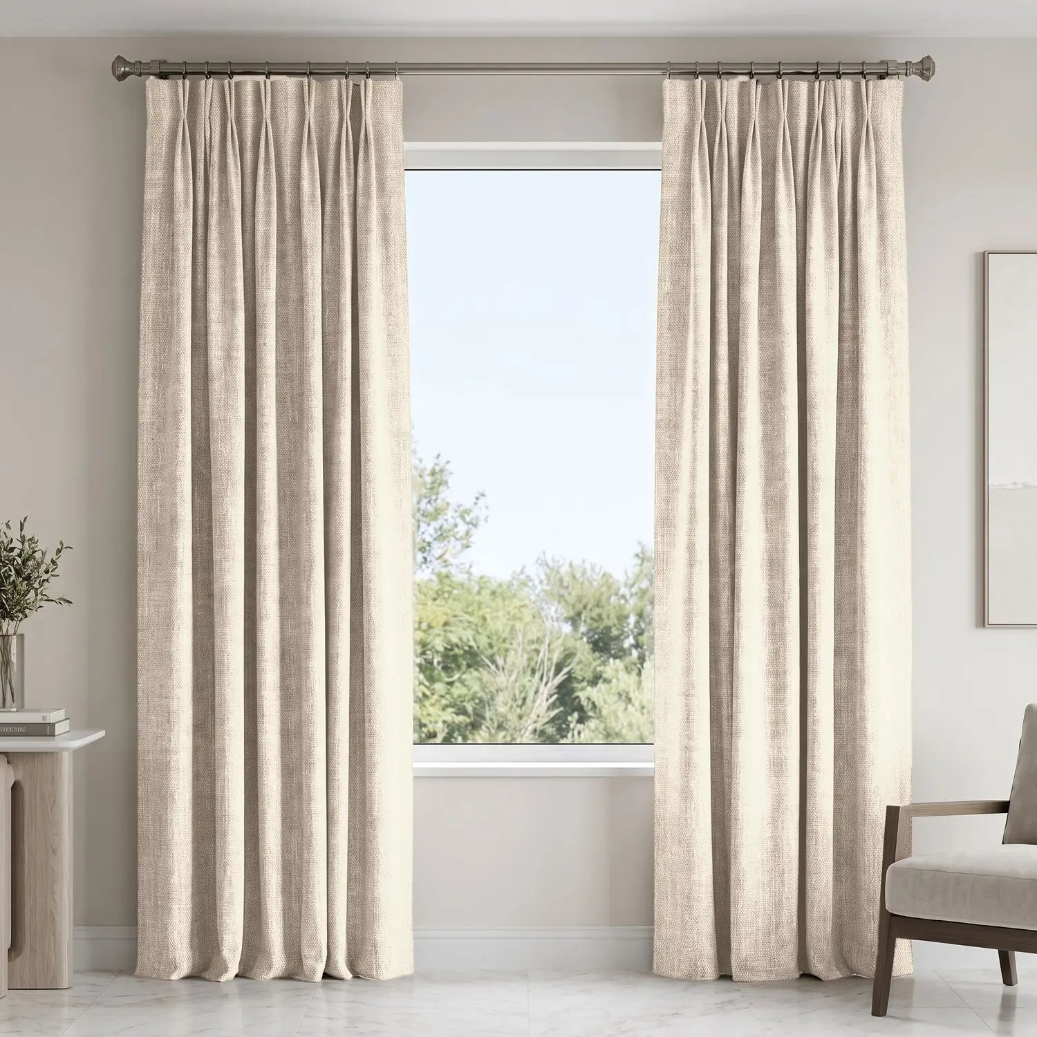 Custom Blackout Curtain - Apricot in room