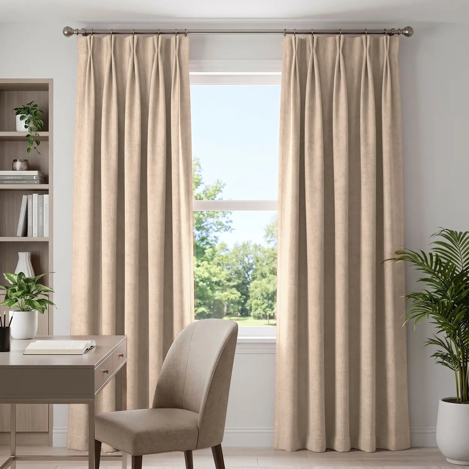 Custom Blackout Curtain - Apricot in room