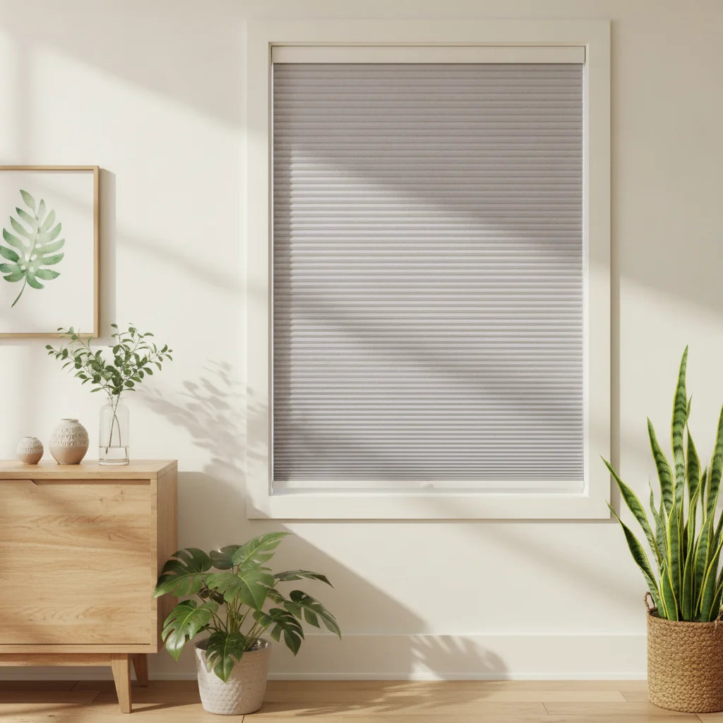 Custom Blackout Cellular Shades - OM3-16 in Dining Corner