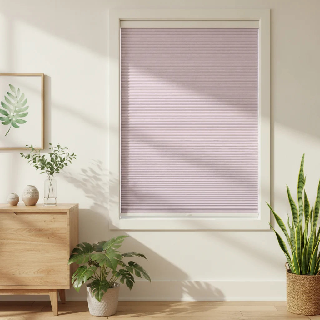 Custom Blackout Cellular Shades - OM3-7 in Dining Corner