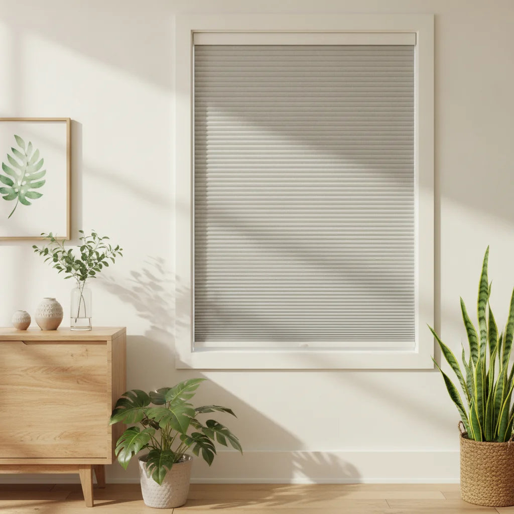 Nightfall Cordless Blackout Cellular Shades - Dining Corner