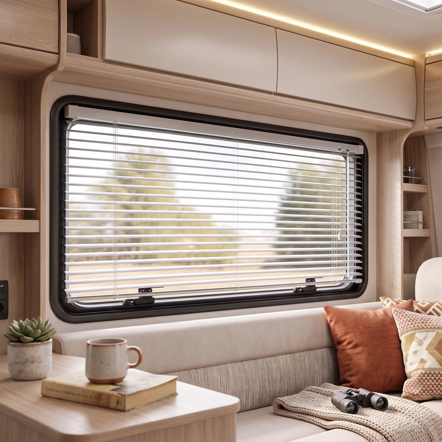 Vehicle Aluminum Venetian Blinds | Compact Light Control | Custom Made lifestyle 02