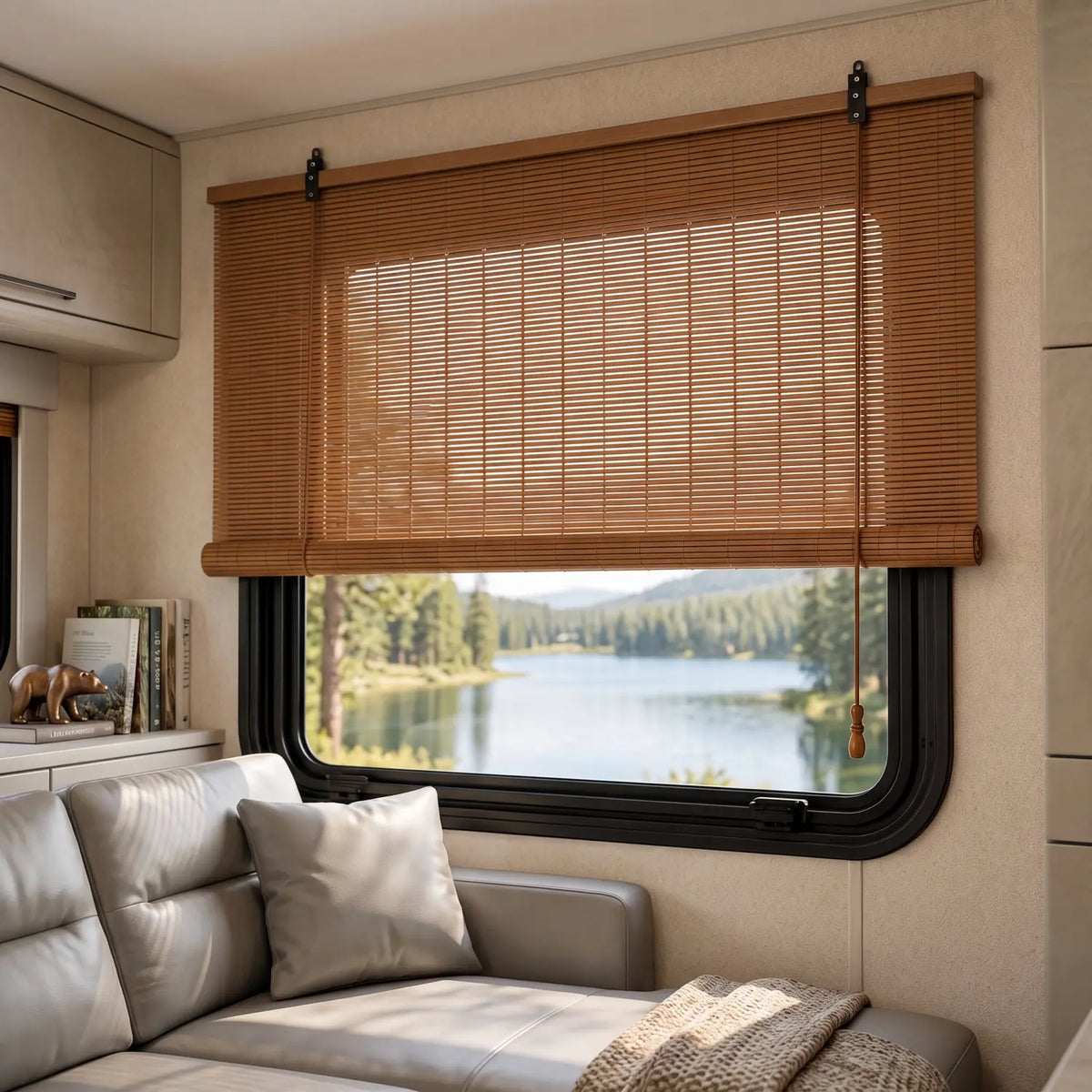 RV Bamboo Blinds for Camper Van & Motorhome Windows | Natural Bamboo Privacy | Custom Made