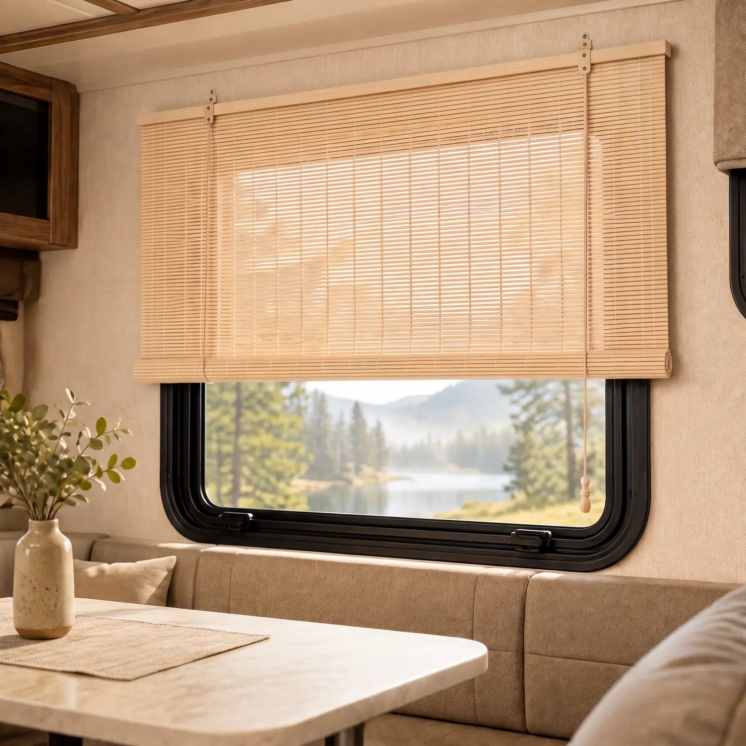 RV Bamboo Blinds for Camper Van & Motorhome Windows | Natural Bamboo Privacy | Custom Made