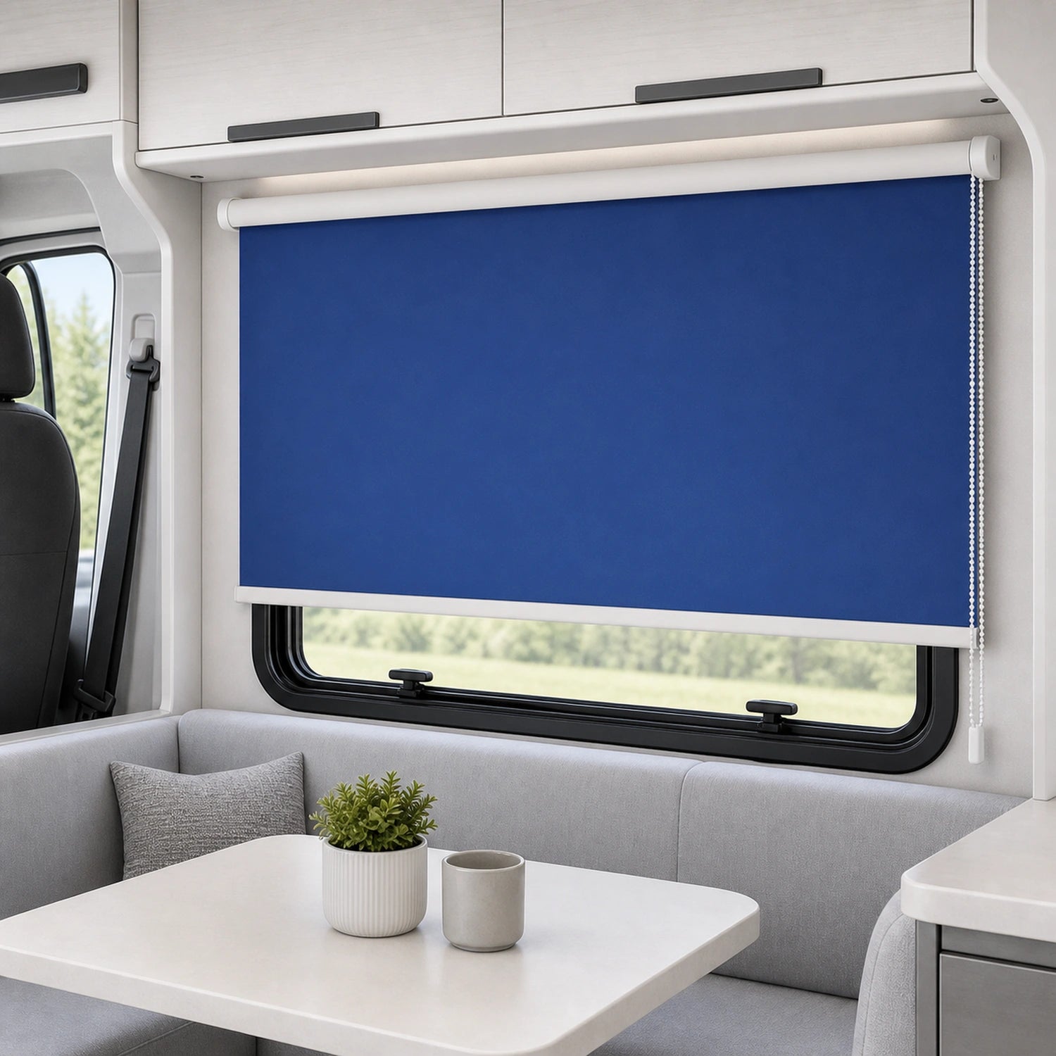 Roller Shades - Cobalt Blue - Light Filtering