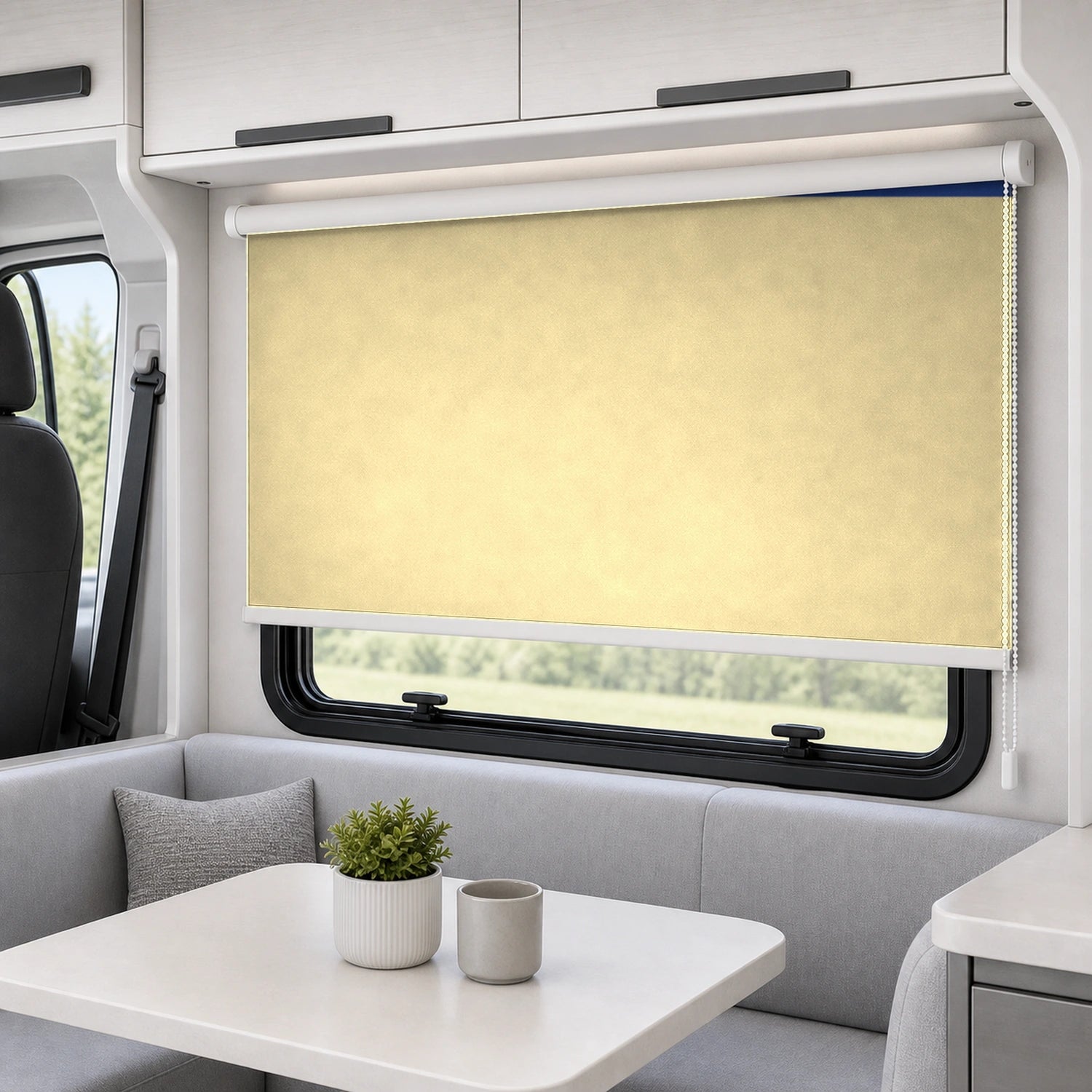 Roller Shades - Sheer Yellow - Light Filtering
